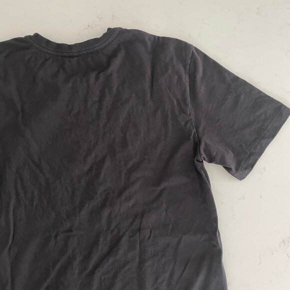 Armani Exchange Casual SS Crew Neck Cotton T Shirt Black Green w Beading Sz S - Picture 7 of 10